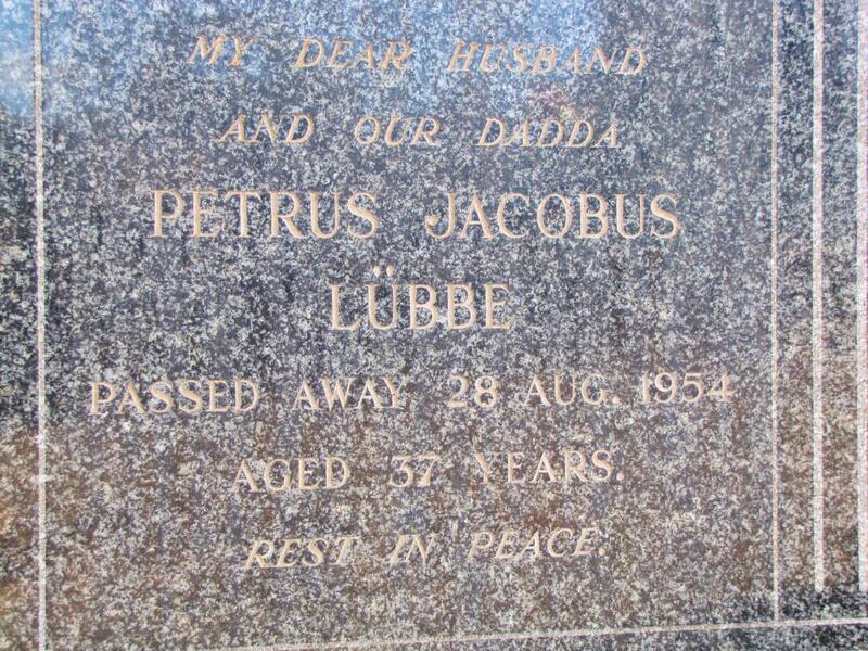 LÜBBE Petrus Jacobus -1954