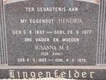 LINGENFELER Hendrik 1887-1977