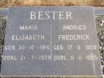 BESTER Andries Frederick 1909-1985 & Maria Elizabeth 1910-1979