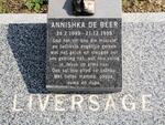 LIVERSAGE Annishka De Beer 1999-1999