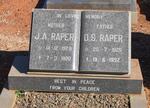RAPER J.A. 1929-1980 & D.S. 1925-1992