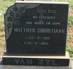 ZYL Matthys Christiaan, van 1901-1983 