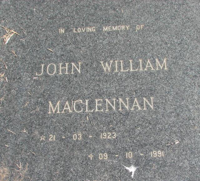 MACLENNAN John William 1923-1991