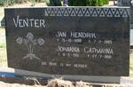 VENTER Jan Hendrik 1898-1985 & Johanna Catharina 1901-1991