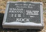 KOCK Susanah Johanna 1925-1998