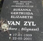 ZYL Susanna Gertruida Elizabeth, van nee BLIGNAUT 1909-2001