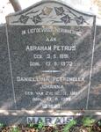 MARAIS Abraham Petrus 1891-1972 & Daniellina Petronella Johanna VAN ZYL 1911-1999