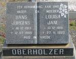 OBERHOLZER Hans Jurgens 1913-1985 & Louisa Jane 1919-1993