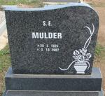 MULDER S.E. 1926-2007
