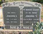KOEKEMOER Johannes 1897-1973 & Johanna S. DE BEER 1903-1967