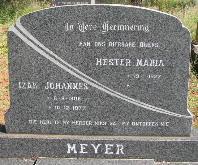 MEYER Izak Johannes 1908-1977 & Hester Maria 1927-
