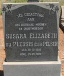 PLESSIS Susara Elizabeth, du nee PELSER 1896-1987