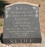 RETIEF Adriana Christina nee ERASMUS 1911-1967