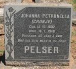 PELSER Johanna Petronella nee CRONJE 1892-1948