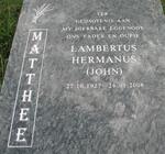 MATTHEE Lambertus Hermanus 1927-2006