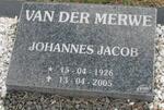 MERWE Johannes Jacob, van der 1926-2005