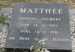 MATTHEE Gideon Joubert 1925-1991