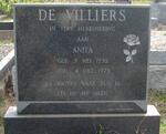 VILLIERS Anita, de 1935-1979