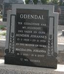 ODENDAL Hendrik Johannes 1908-1974 & Magdalena Johanna 1920-2007