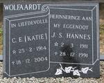 WOLFAARDT J.S. Hannes 1911-1991 & C.E. 1914-2004