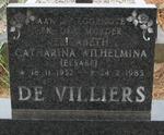 VILLIERS Elizabeth Catharina Wilhelmina, de 1952-1985