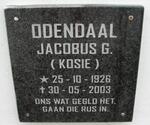 ODENDAAL Jacobus G. 1926-2003