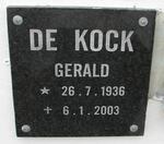 KOCK Gerald, de 1936-2003