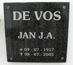 VOS Jan J.A., de 1917-2005