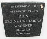 WAGENER Rien Regina Catharina 1928-2008