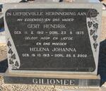 GILIOMEE Gert Hendrik 1912-1973 & Helena Johanna 1913-2002