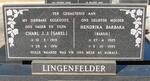 LINGENFELDER Charl J.J. 1919-1991 & Hendrika Barbara 1925-1993