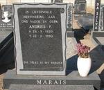 MARAIS Andries F. 1920-1990