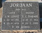 JORDAAN J.W. 1910-1978 & S.G. 1914-2005