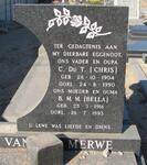 MERWE C. Du T., van der 1904-1990 & B.M.M. 1916-1993