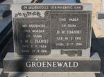 GROENEWALD D.M. 1931-1991 & S.M.C. 1924-1991