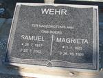 WEHR Samuel 1917-2002 & Magrieta 1923-1999
