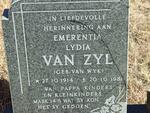 ZYL Emerentia Lydia, van nee VAN WYK 1914-1981