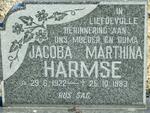 HARMSE Jacoba Marthina 1922-1983
