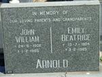 ARNOLD John William 1902-1985 & Emily Beatrice 1904-1985