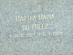 PREEZ Martha Maria, du 1921-1989