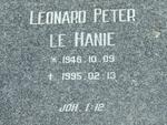 HANIE Leonard Peter, le 1946-1995