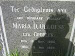 OELOFSE Andries N. 1907-1957 &  Maria D. GROBLER 1906-1994