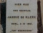 KLERK Jannie, de -1961