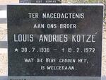 KOTZÉ Louis Andries 1938-1972