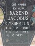 FOURIE Barend Jacobus Gysbertus 1907-1985