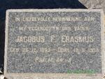 ERASMUS Jacobus F. 1883-1958
