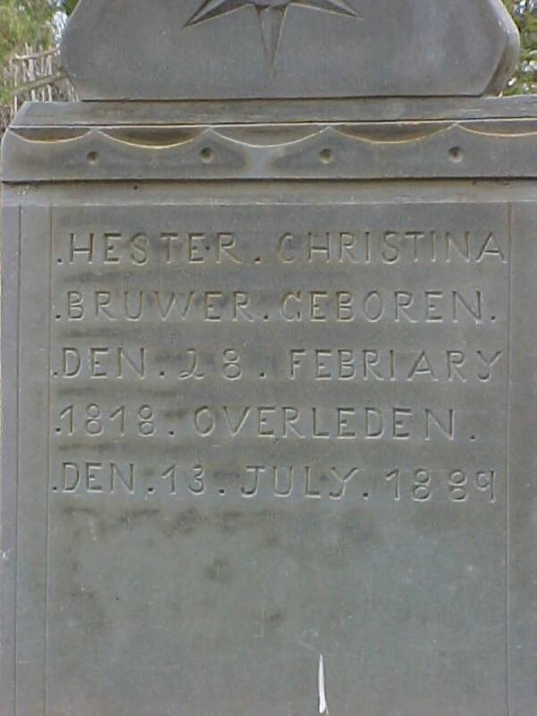 BRUWER Hester Christina 1818-1889