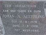 NEETHLING Johan A. 1879-1968