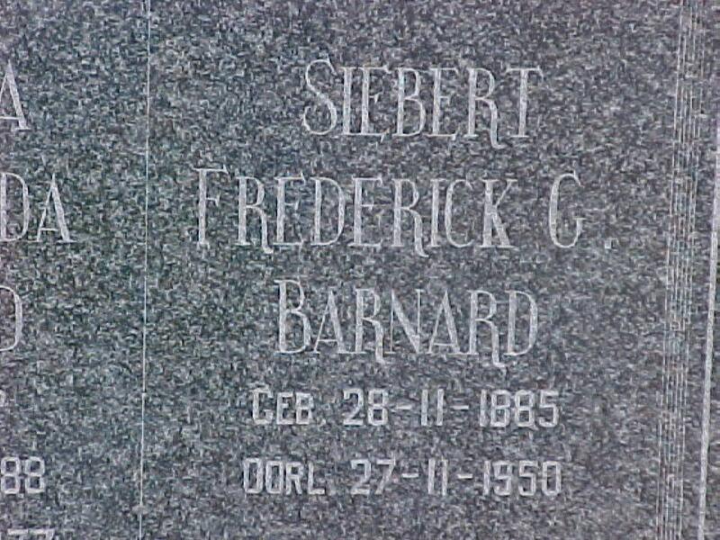 BARNARD Siebert Frederick C. 1885-1950 