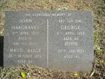HARGRAVES John -1953 & Maud Alice -1976 :: HARGRAVES George -1953 :: HARGRAVES John -1929